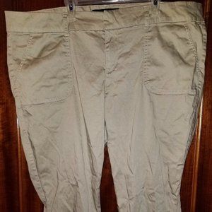 Torrid Size 20 Pants Straight Leg Tan Cotton Office Wear